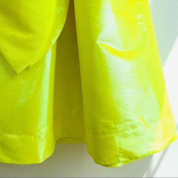 Christopher John Rogers Neon Yellow Dress Size Small - Picture 8 of 14
